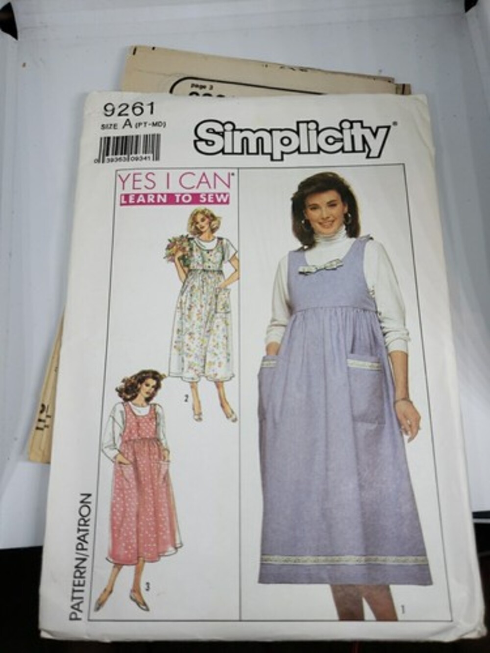VTG Simplicity 9261 Maternity Jumper Dress Pullover Misses Size A  (PT-MD )
